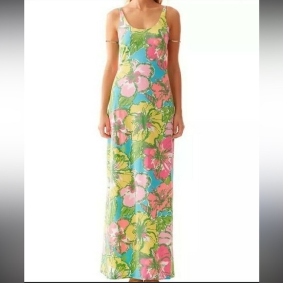 Lilly Pulitzer Palm Big Flirt Floral Maxi Dress XS - Picture 4 of 12